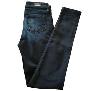 Vizcaino Black Mid-rise 5 Pocket Stretch Skinny Jeans Size 0 Denim Jean